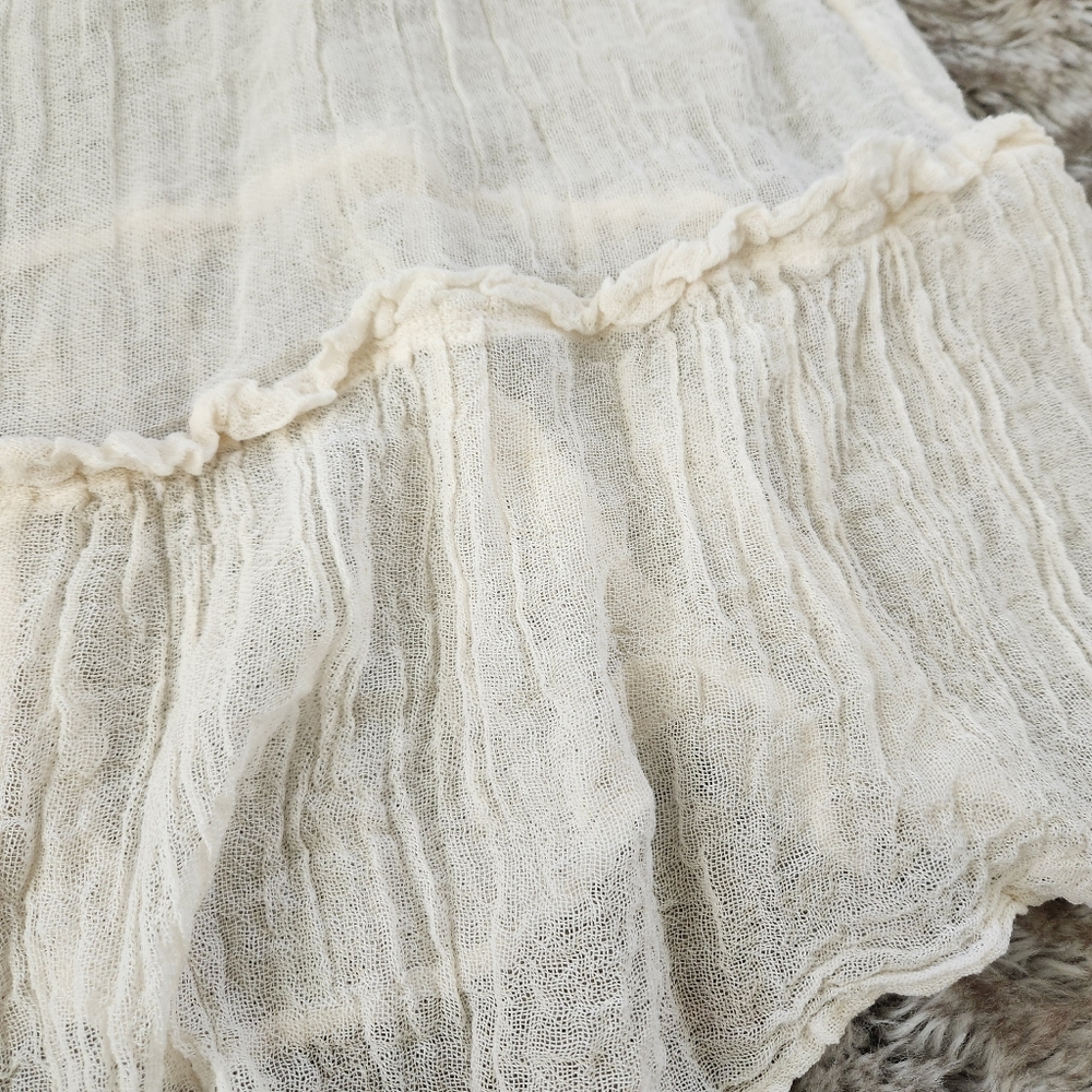 Free People Jen's Pirate Booty Casablanca Ruffle Duster Natural Ivory Size XS/S - Picture 6 of 16